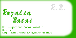rozalia matai business card